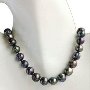Baroque Tahitian Black Pearl necklace 18 Inches 🆕